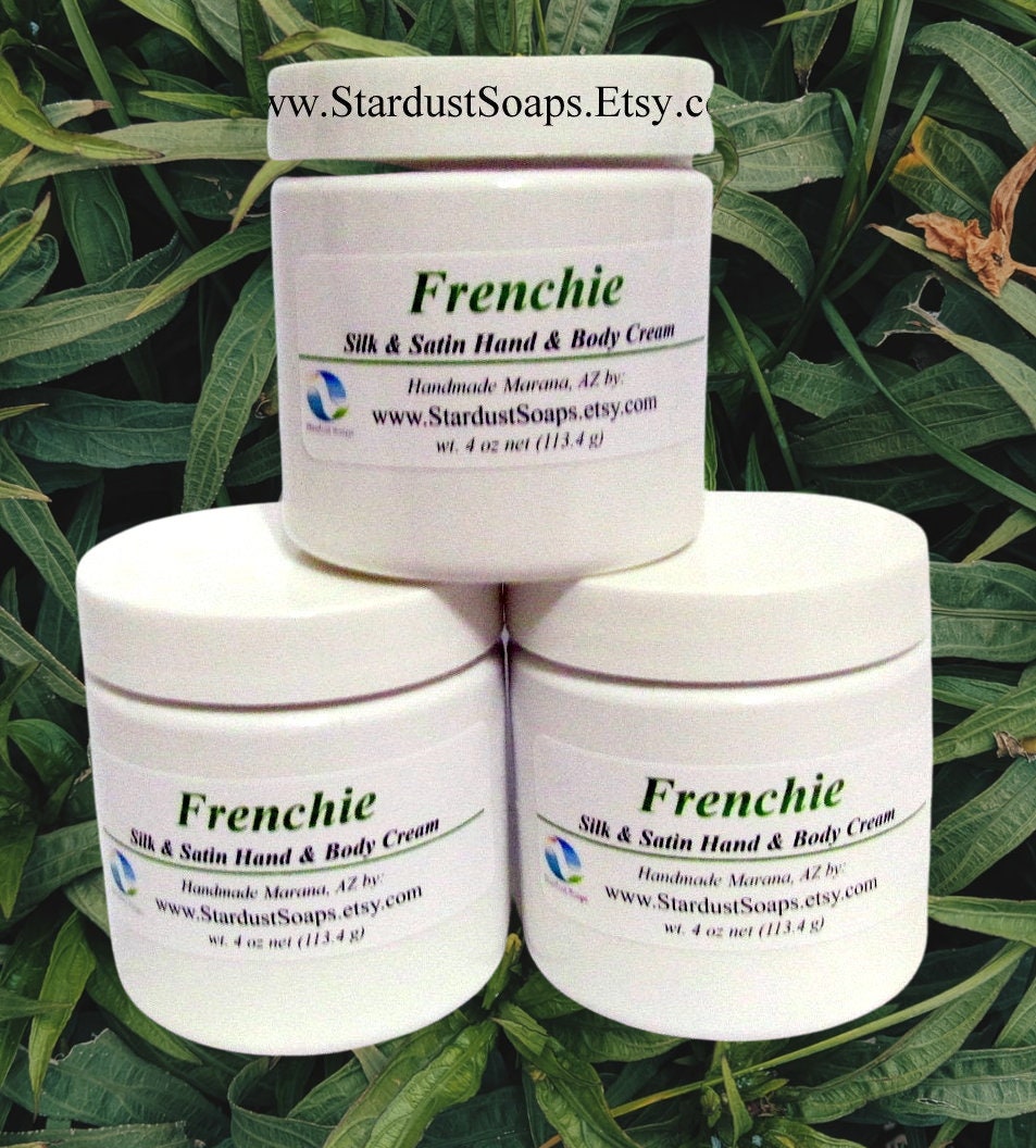 Frenchie Lotion | White and Green Tea Scent | Aloe Vera and Shea Butter Body Lotion | Handmade Moisturizing Face, Hand & Body Cream | 4 oz