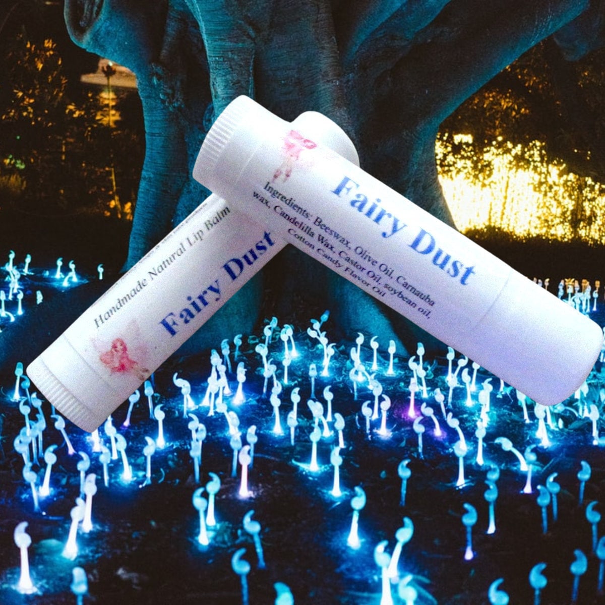 Fairy Dust Beeswax Lip Balm | Handmade Cotton Candy Flavored Lip Balm | Natural Moisturizing Lip Care | Soft Hydrating Lip Treatment