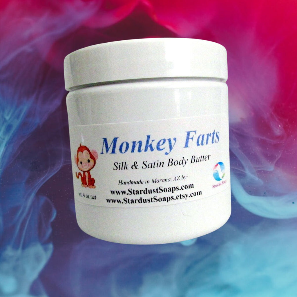 Monkey Farts Hand, Face and Body Cream | Aloe Vera and Shea Butter Moisturizer | Fruity Tropical Whipped Body Butter for Soft Skin
