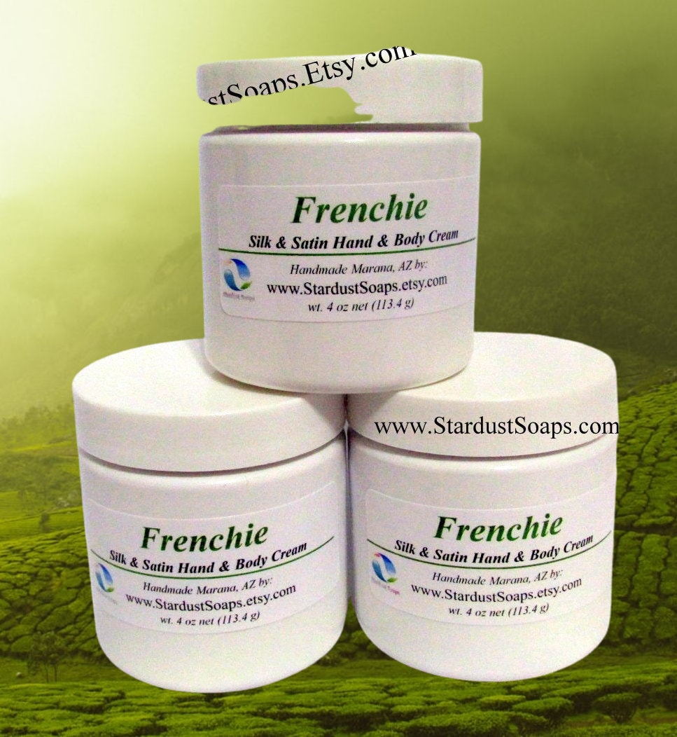 Frenchie Lotion | White and Green Tea Scent | Aloe Vera and Shea Butter Body Lotion | Handmade Moisturizing Face, Hand & Body Cream | 4 oz