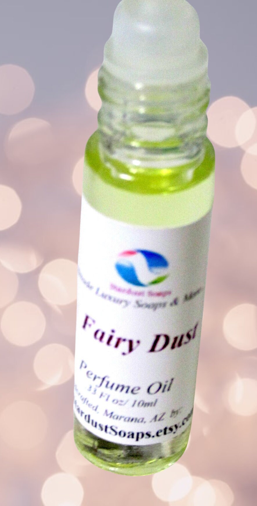 Fairy Dust Roll-On Perfume Oil | Handmade Natural Fragrance Oil | Fresh Skin-Friendly Body Perfume | Long Lasting Luxury Scent