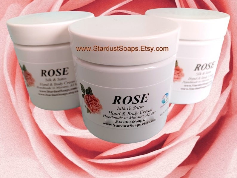 Rose Body Cream | Aloe and Shea Butter Moisturizer for Dry Skin | Handmade Rose Lotion | Natural Face, Hand and Body Skincare