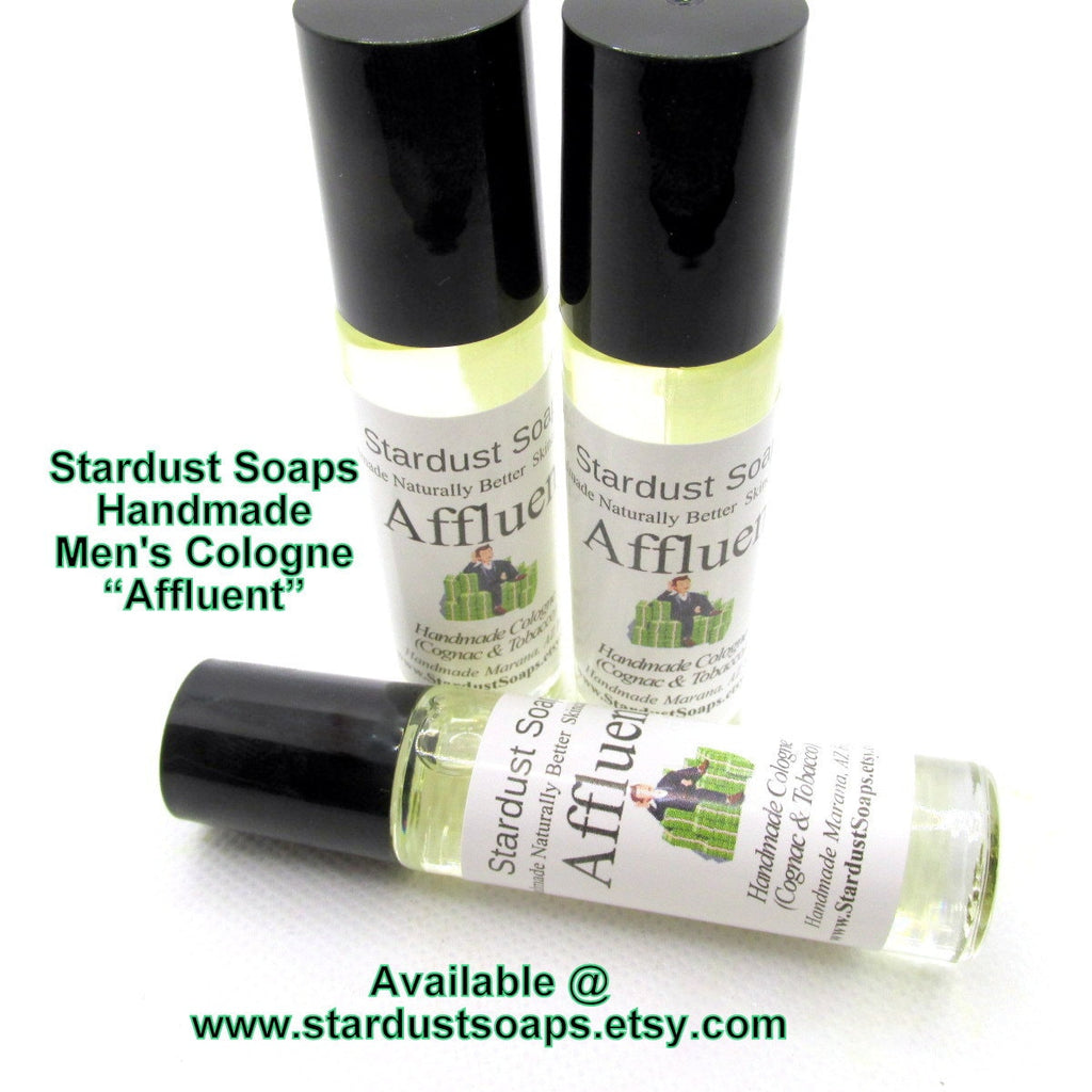 Affluent Men’s Cologne Oil Roll-On | Handmade Natural Perfume Oil for Men | Warm Spiced Amber Fragrance | Long Lasting 10ml FATHERS DAY GIFT