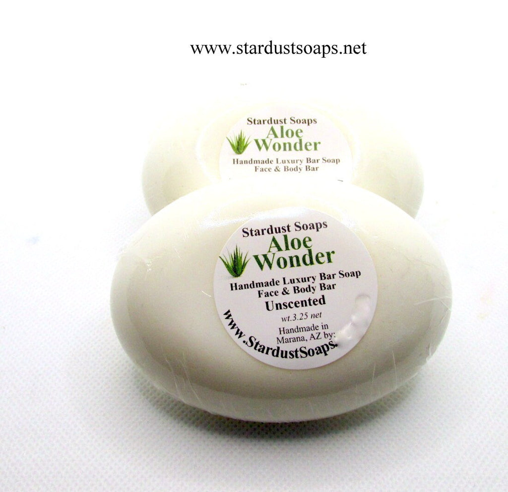 Aloe Vera Handmade Soap – Unscented Face & Body Bar | Moisturizing Hydrating Soap for Sensitive Skin, Natural Skin Care