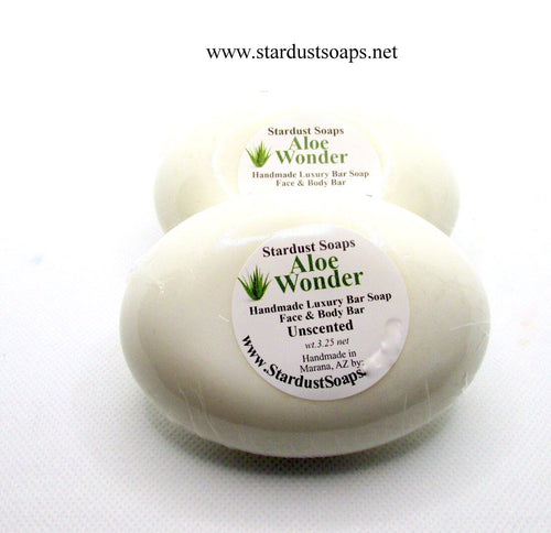 Aloe Vera Handmade Soap – Unscented Face & Body Bar | Moisturizing Hydrating Soap for Sensitive Skin, Natural Skin Care