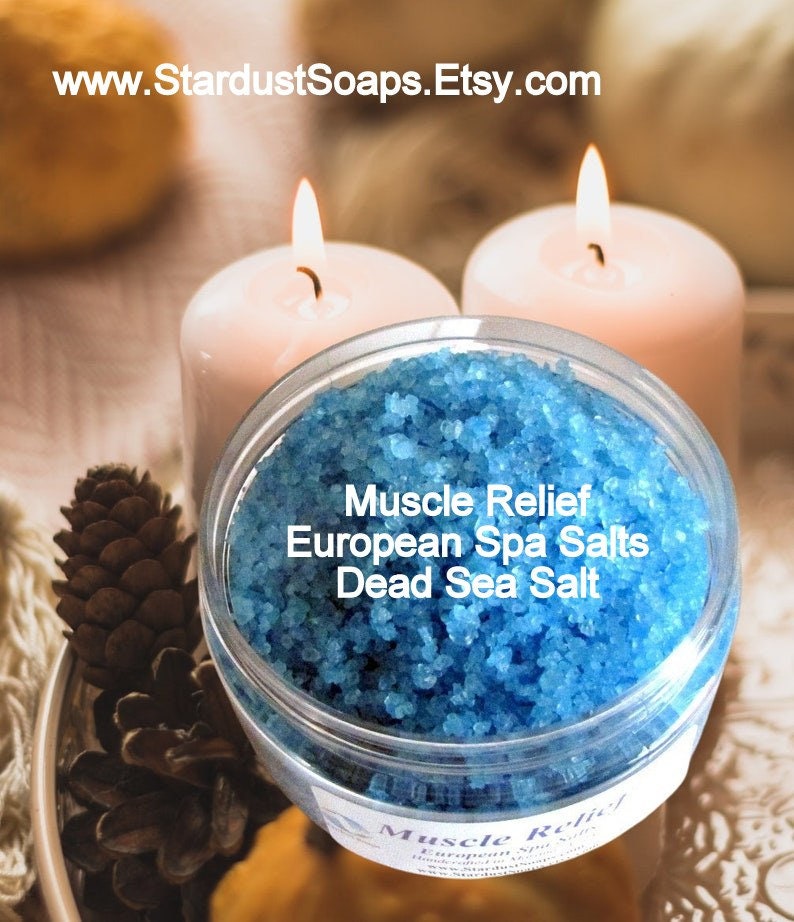 Muscle Relief Spa Salts | Mediterranean Sea Mineral Bath Soak | Sore Muscle Recovery, Relaxation Bath, Self Care Gift