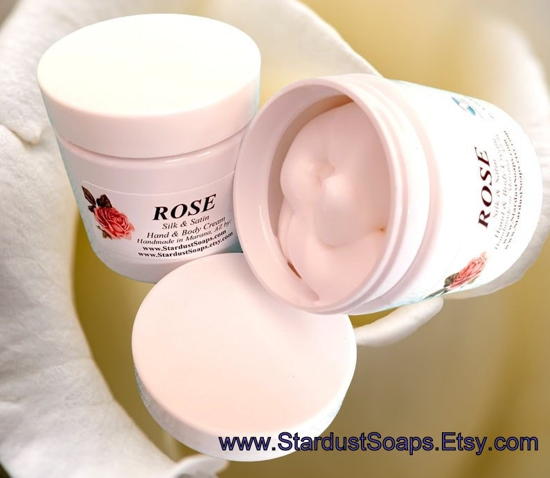 Rose Body Cream | Aloe and Shea Butter Moisturizer for Dry Skin | Handmade Rose Lotion | Natural Face, Hand and Body Skincare