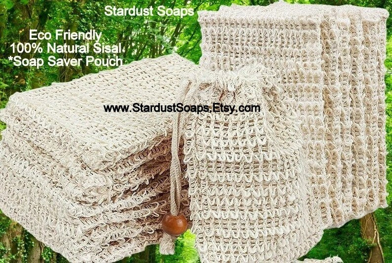 Natural Sisal Soap Saver Pouch | Eco-Friendly Exfoliating Soap Bag | Soap Saver Holder for Longer Lasting Handmade Soap
