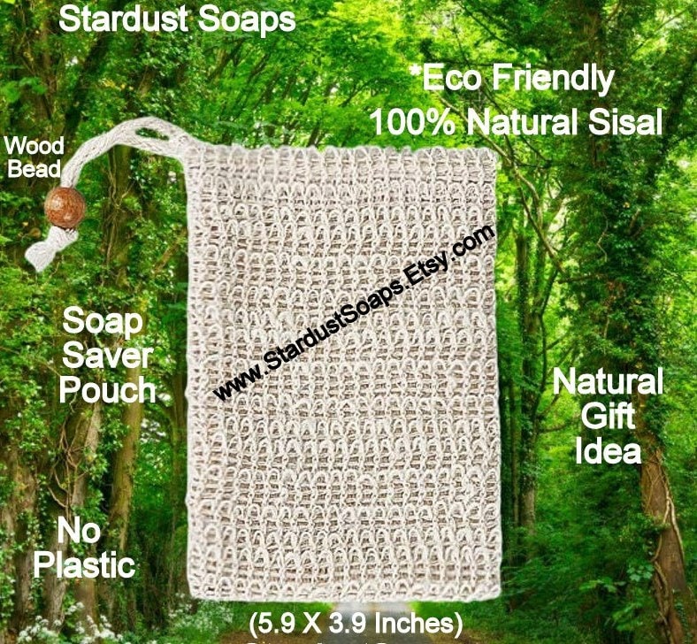 Natural Sisal Soap Saver Pouch | Eco-Friendly Exfoliating Soap Bag | Soap Saver Holder for Longer Lasting Handmade Soap
