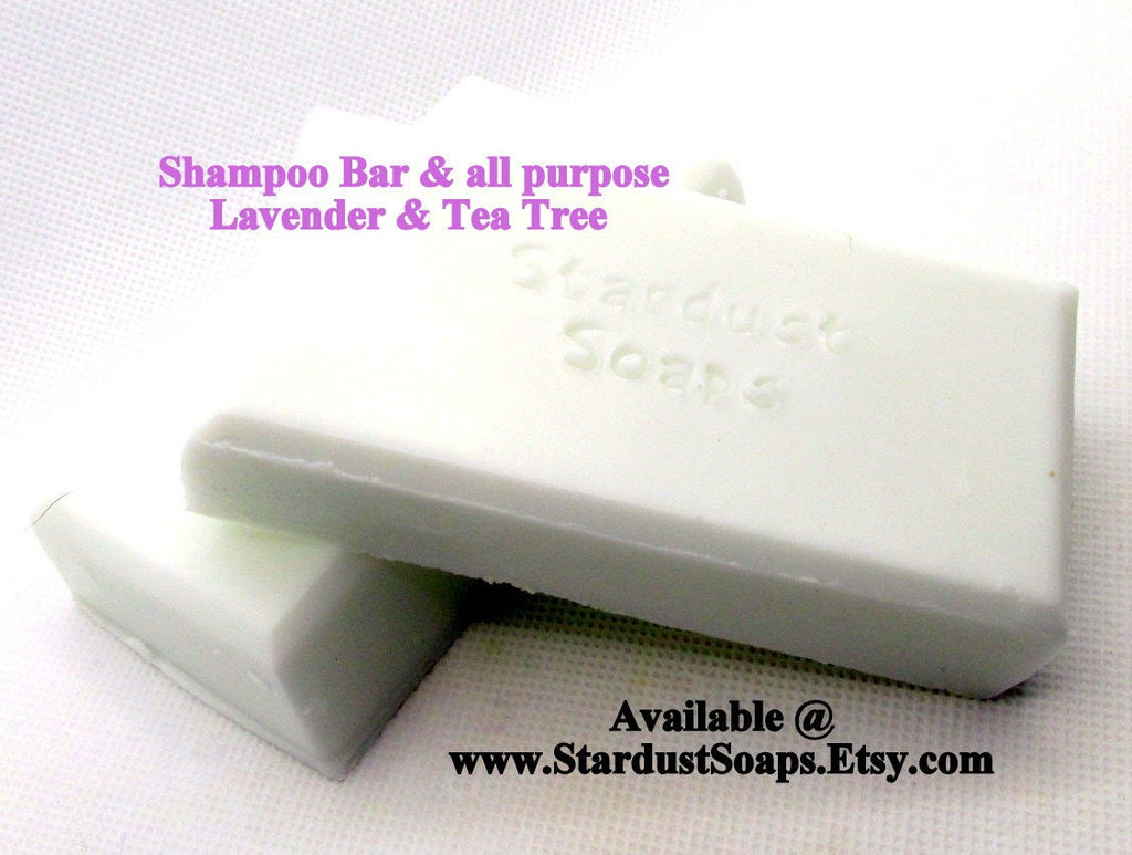 Lavender & Tea Tree Shampoo Bar – All-Natural Zero Waste Shampoo | Solid Hair Care Bar for Oily Scalp, Dandruff and Healthy Hair