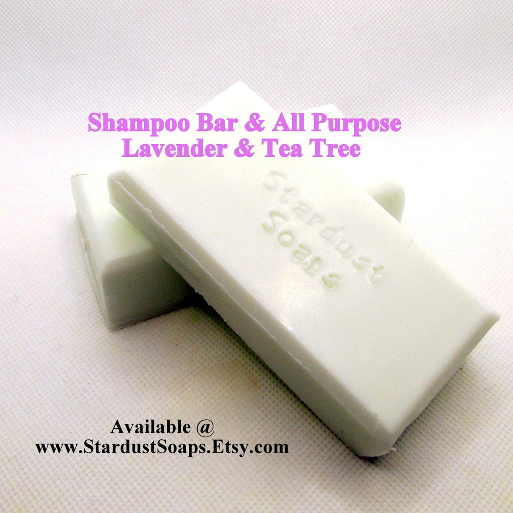Lavender & Tea Tree Shampoo Bar – All-Natural Zero Waste Shampoo | Solid Hair Care Bar for Oily Scalp, Dandruff and Healthy Hair