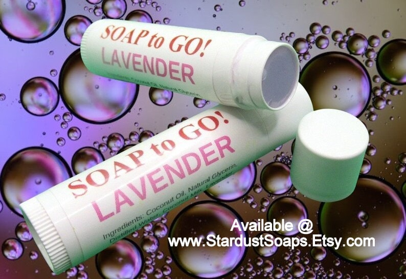 Lavender Travel Soap Bar | Handmade Natural Soap to Go | Calming Lavender Essential Oil Soap | Portable Hand & Body Cleanser