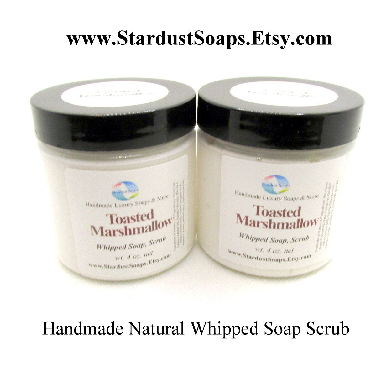 Toasted Marshmallow Whipped Soap Scrub | Handmade Exfoliating Sugar Scrub | Moisturizing Body Wash for Soft Smooth Skin