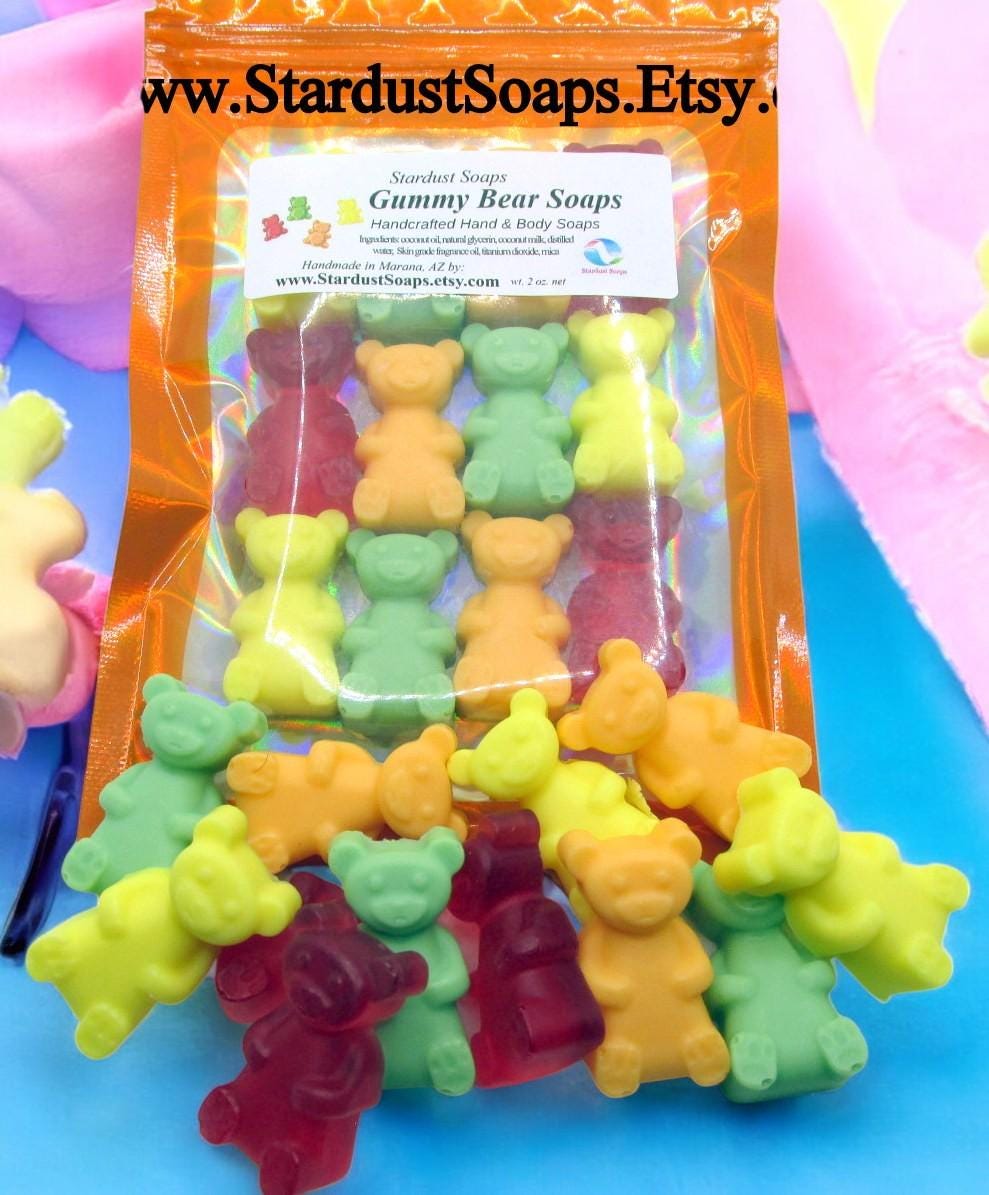 Gummy Bear Soap Set – Handmade Coconut Oil Guest Soaps | Colorful Mini Soap Gifts, Fun Kids & Party Favor Soaps, Limited Edition