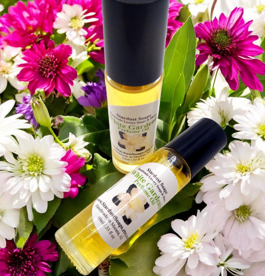 White Gardenia Roll-On Perfume Oil | Luxury Floral Fragrance Oil | Handmade Long Lasting Natural Perfume Oil for Skin