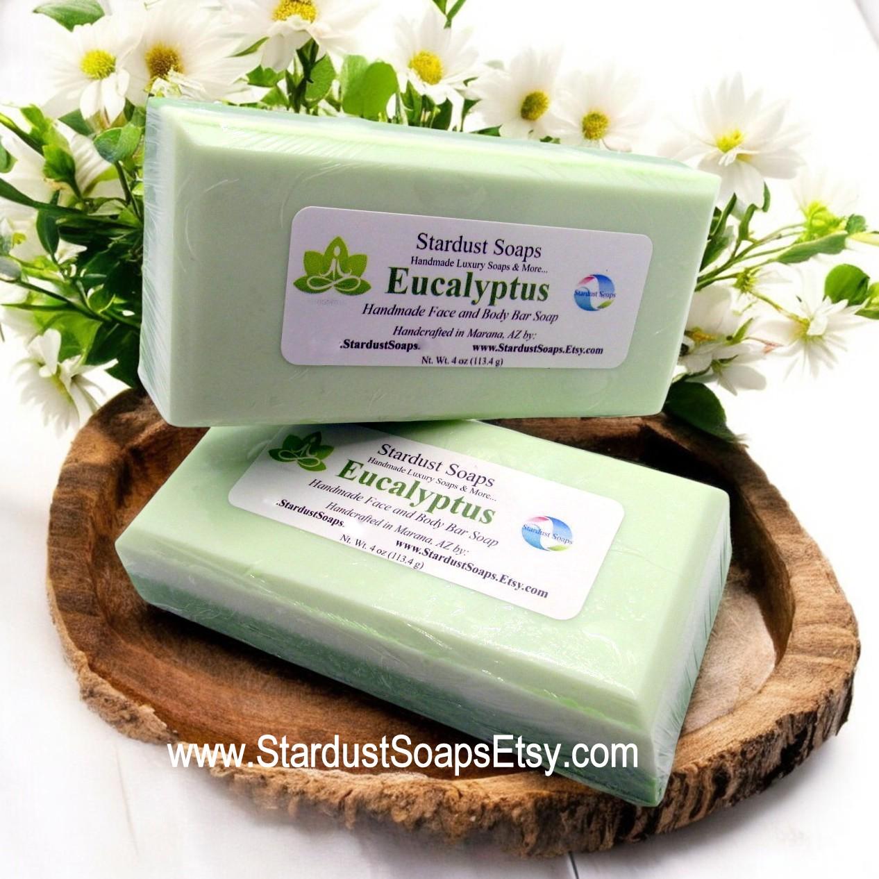 Eucalyptus Handmade Soap Bar | Luxury Moisturizing Natural Soap | Refreshing Aromatherapy Body & Face Soap | Spa Skincare