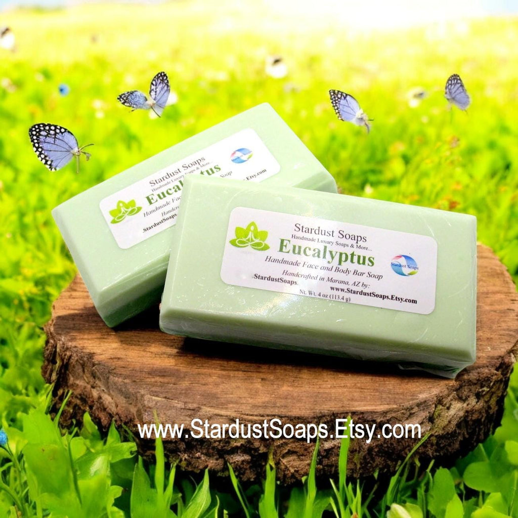 Eucalyptus Handmade Soap Bar | Luxury Moisturizing Natural Soap | Refreshing Aromatherapy Body & Face Soap | Spa Skincare