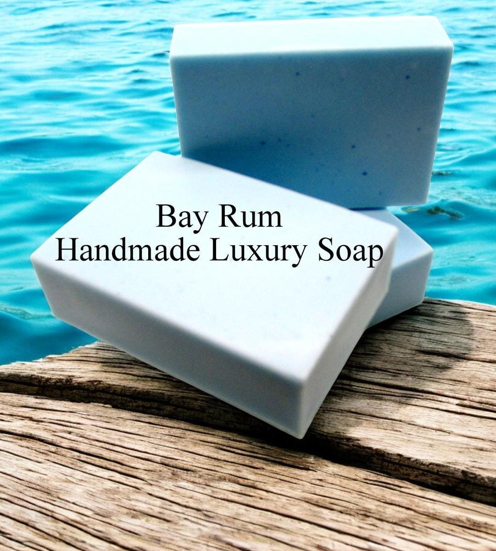 Bay Rum Soap Bar – Handmade Natural Soap 4 oz | Masculine Spiced Bay Rum Scent, Moisturizing Body Soap