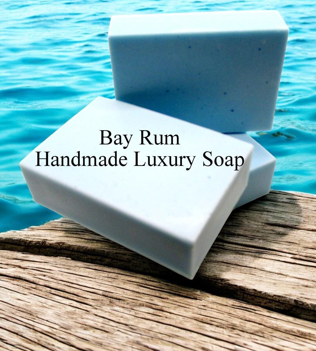 Bay Rum Soap Bar – Handmade Natural Soap 4 oz | Masculine Spiced Bay Rum Scent, Moisturizing Body Soap