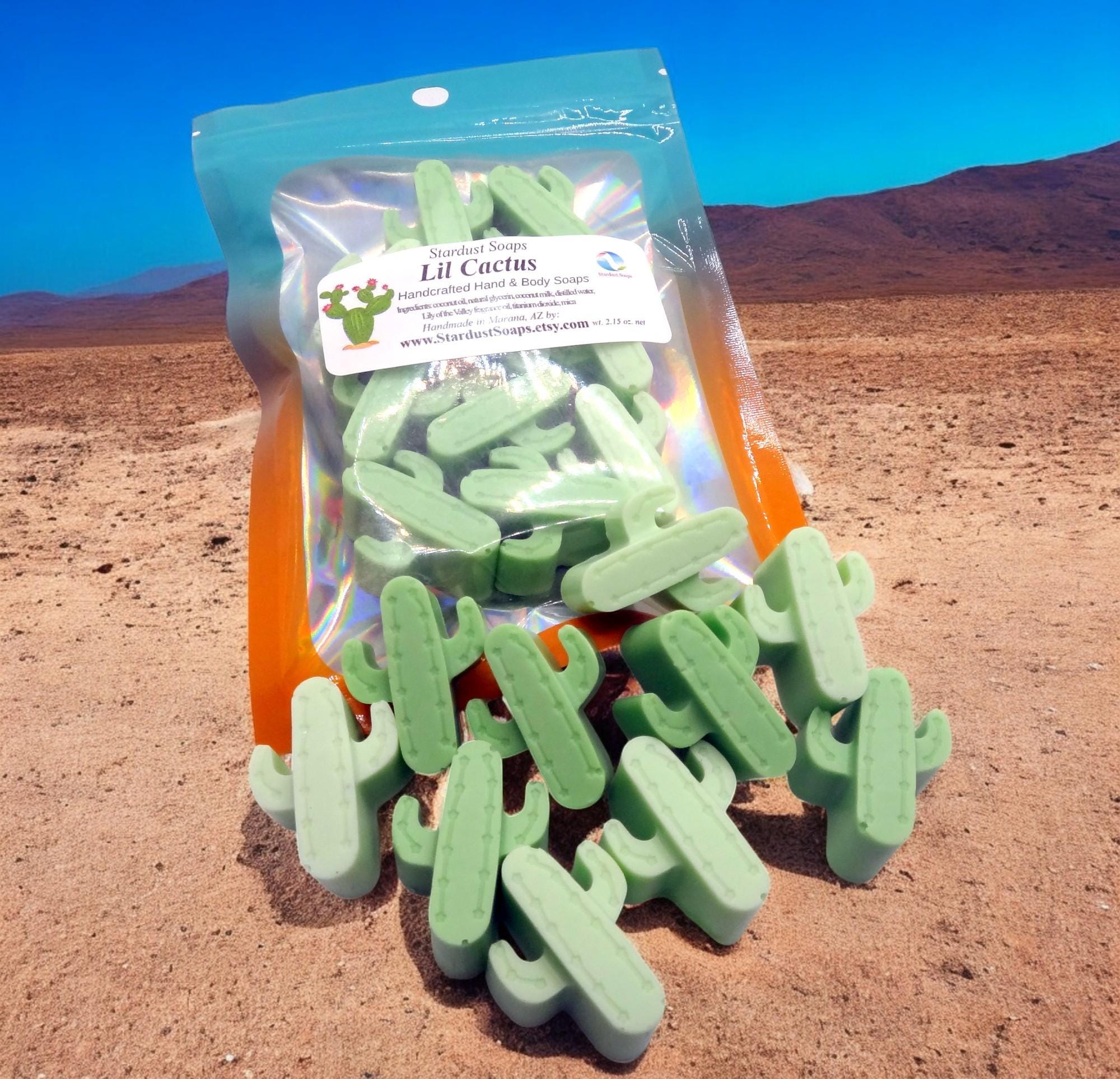 Handmade Cactus Soap Bundle | Lily of the Valley Scent | 10-Piece Artisan Soap Set | Cute Gift Soap Collection | Luxury Bath & Body Soaps