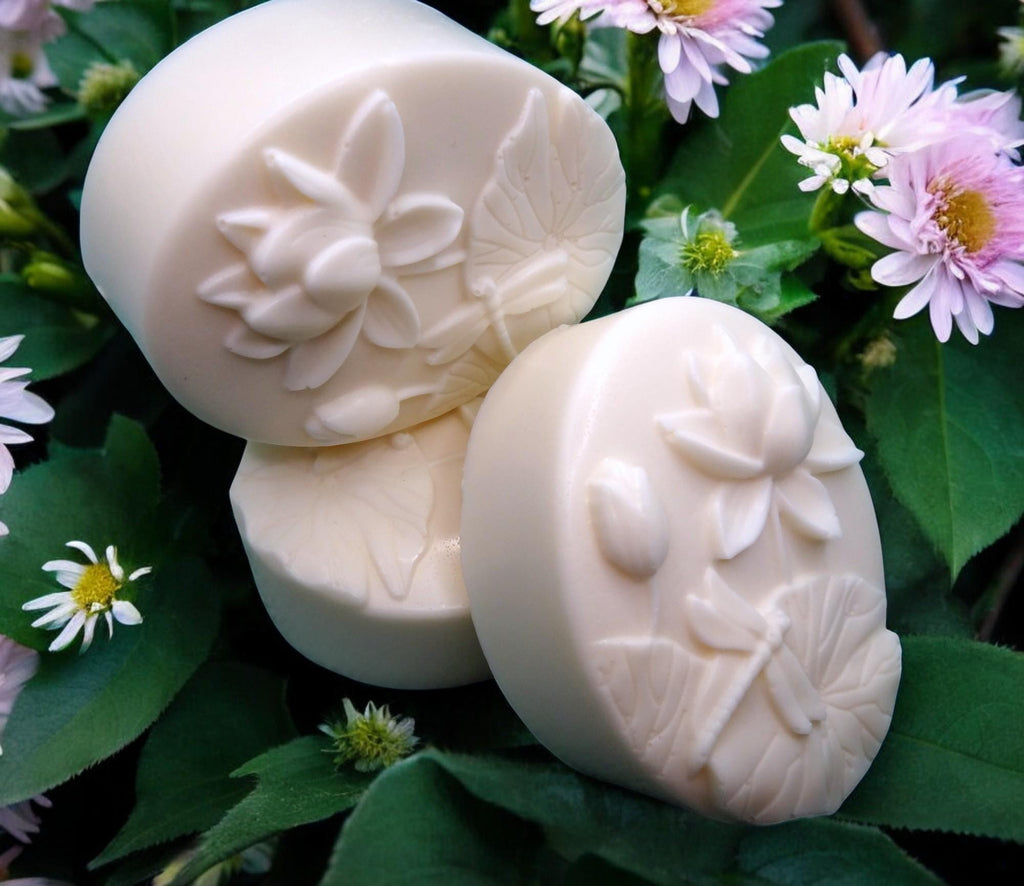 Gardenia Soap Bar | Handmade White 3D Floral Soap with Dragonfly | Luxury Jojoba Oil Artisan Bath & Body Gift Soap