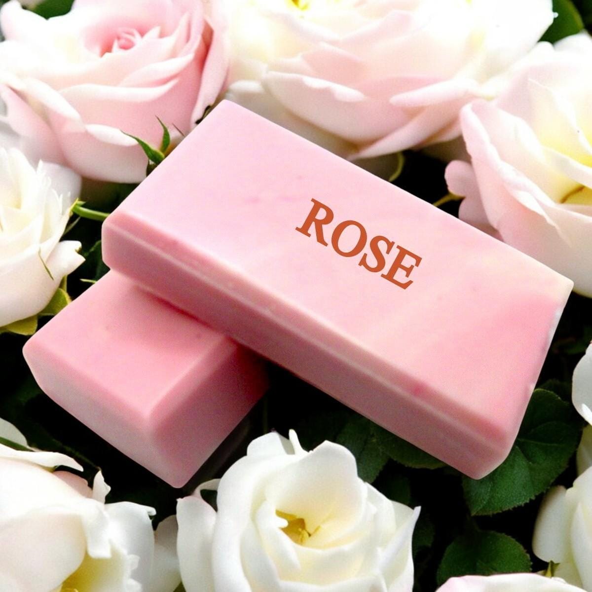 Handmade Rose Soap Bar | Moisturizing Floral Soap for Face, Hands & Body | Creamy Lather Natural Artisan Skincare (4 oz)