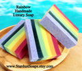 Handmade Rainbow Soap – Moisturizing Cold Process Bar | Colorful Natural Soap, Gentle Skin Care, Gift-Ready Artisan Soap