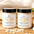 Oats, Milk & Honey Whipped Sugar Scrub Soap | Handmade Exfoliating Body Scrub | Gentle Moisturizing Skincare for Soft Smooth Skin