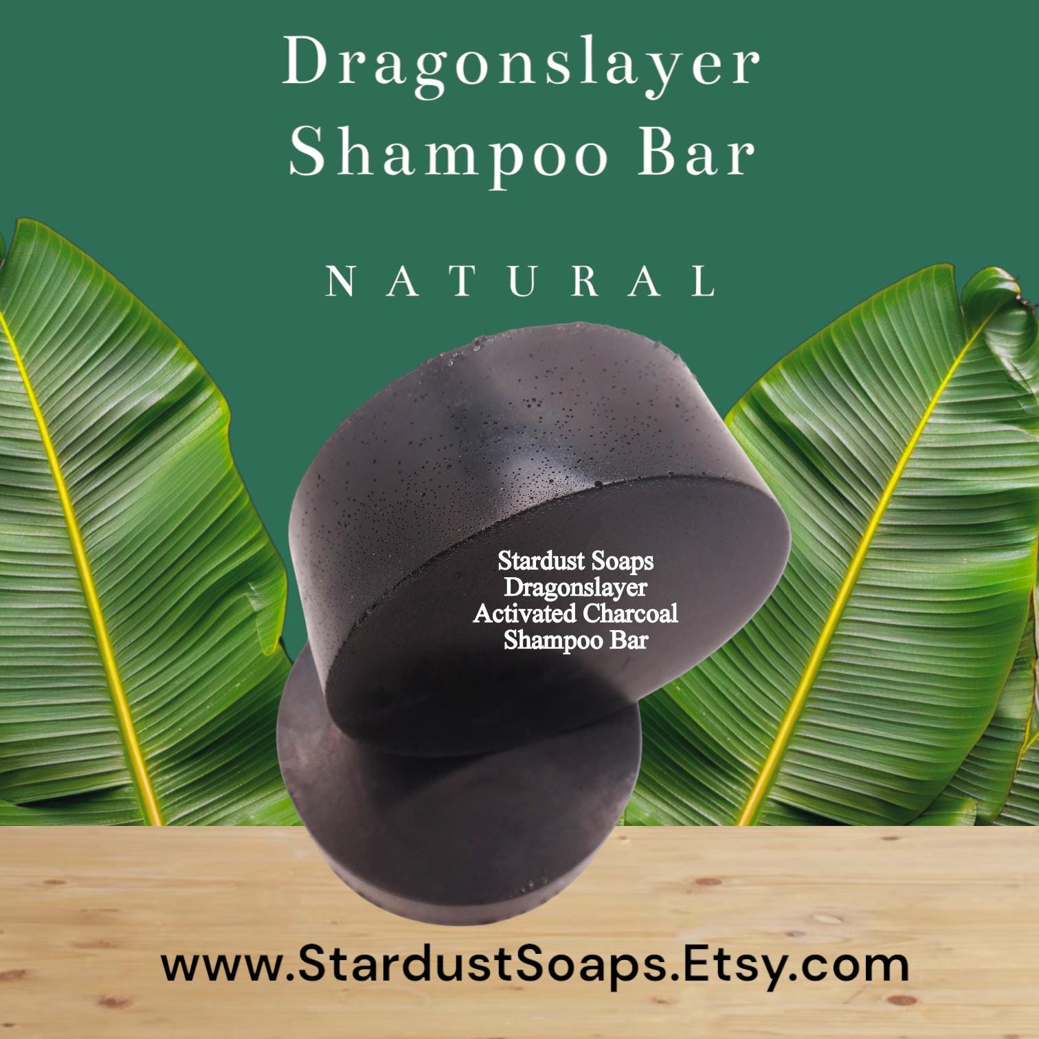 Dragonslayer Activated Charcoal Shampoo Bar | Clarifying Natural Shampoo for Scalp Care | Handmade Solid Hair Care Bar | 5 oz
