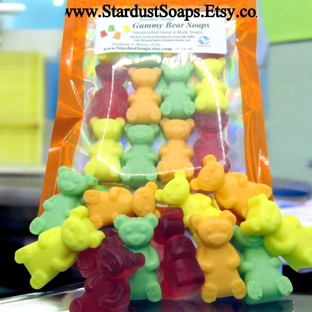 Gummy Bear Soap Set – Handmade Coconut Oil Guest Soaps | Colorful Mini Soap Gifts, Fun Kids & Party Favor Soaps, Limited Edition