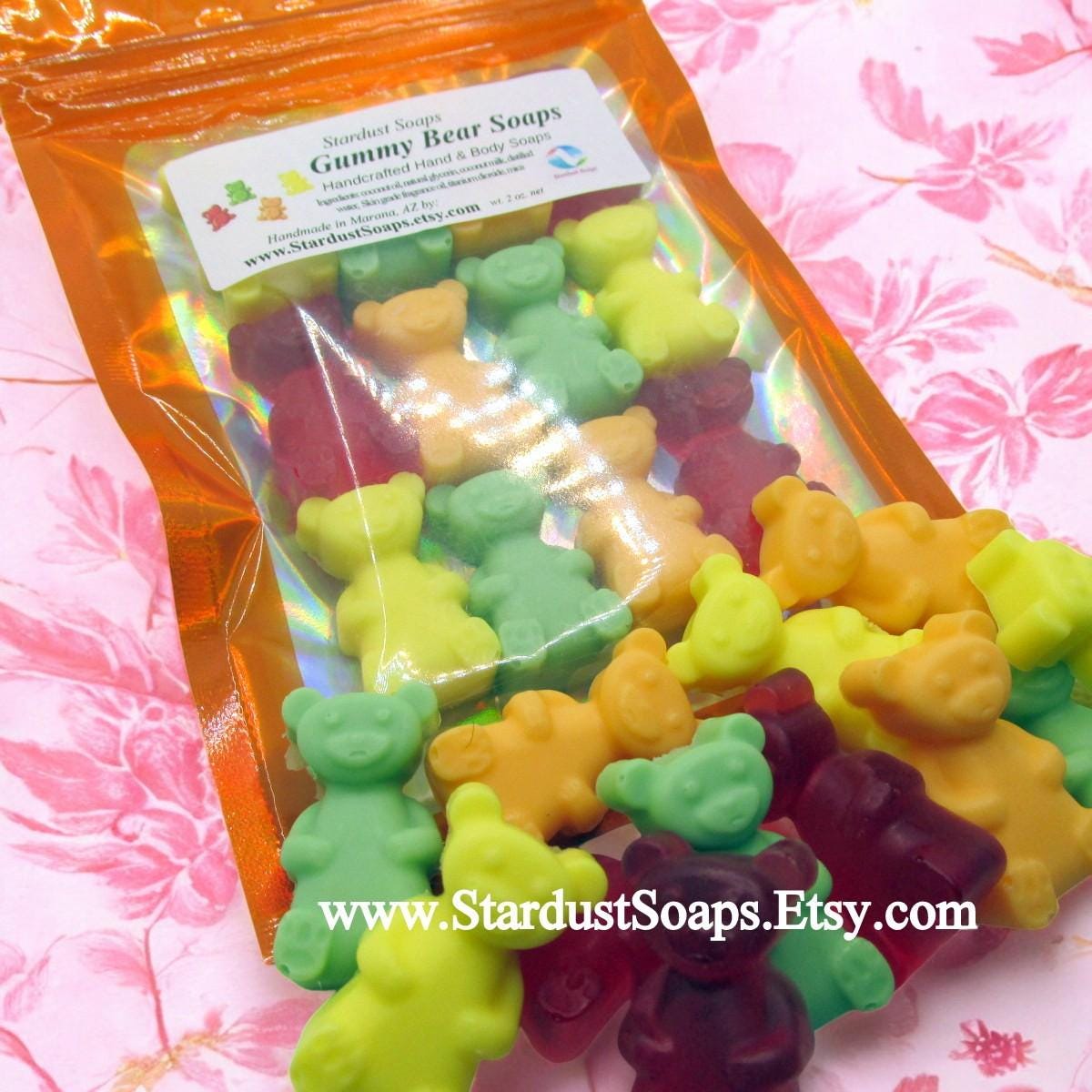 Gummy Bear Soap Set – Handmade Coconut Oil Guest Soaps | Colorful Mini Soap Gifts, Fun Kids & Party Favor Soaps, Limited Edition