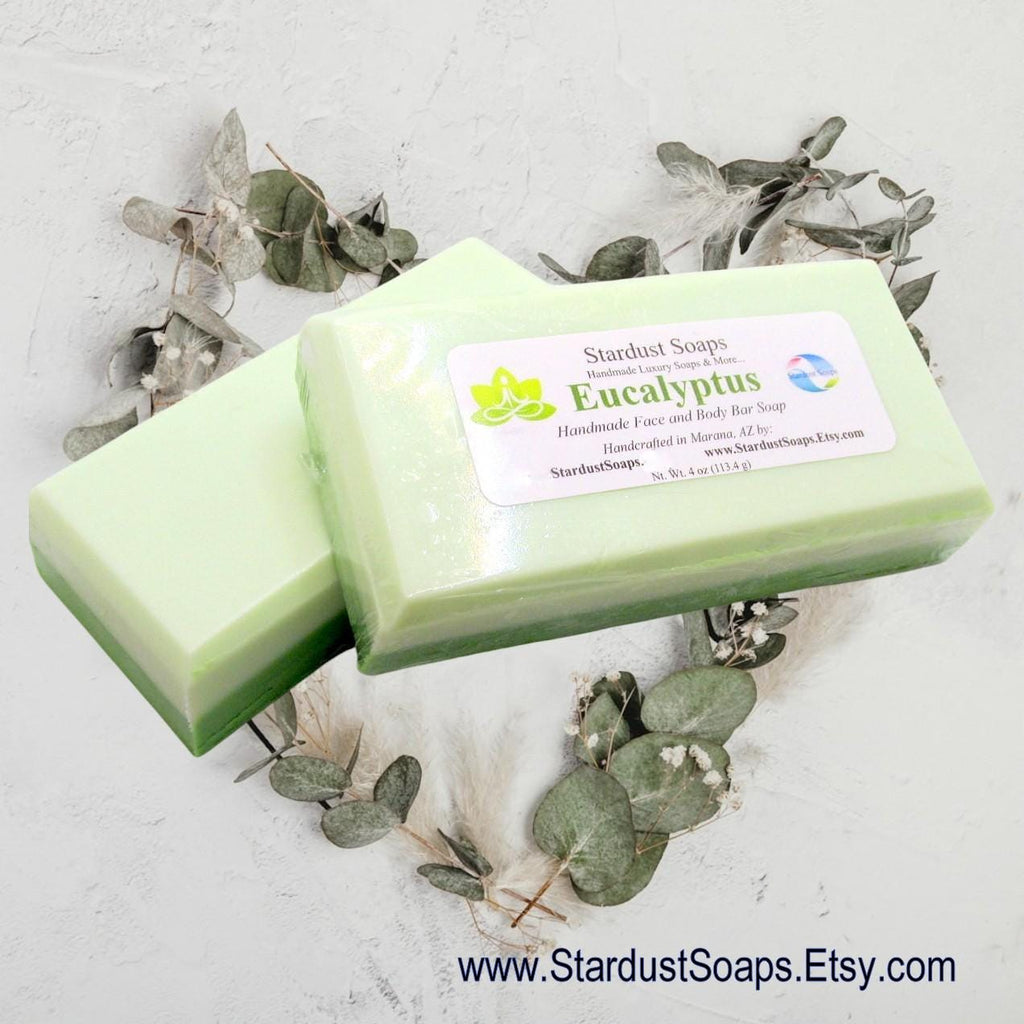 Eucalyptus Handmade Soap Bar | Luxury Moisturizing Natural Soap | Refreshing Aromatherapy Body & Face Soap | Spa Skincare