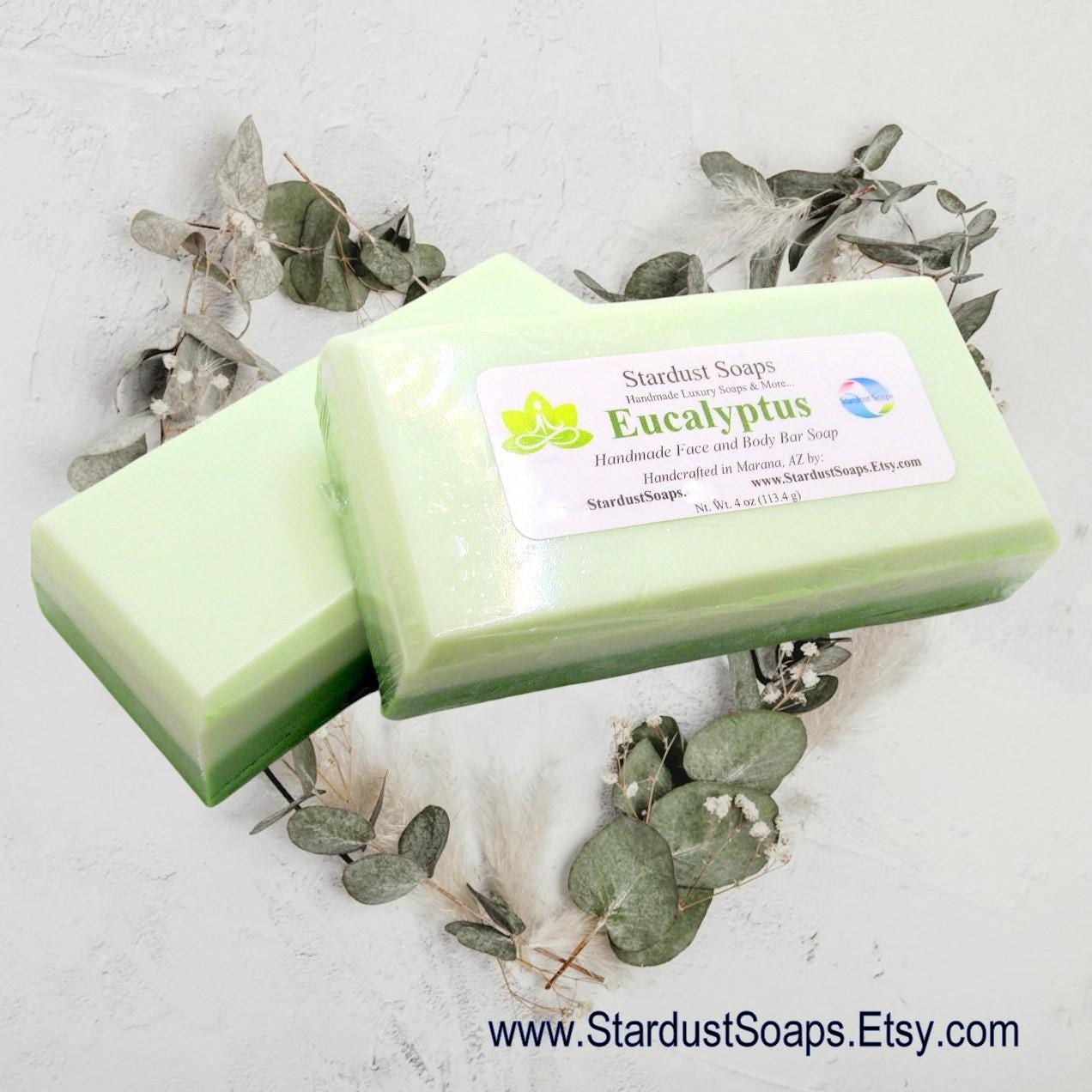 Eucalyptus Handmade Soap Bar | Luxury Moisturizing Natural Soap | Refreshing Aromatherapy Body & Face Soap | Spa Skincare