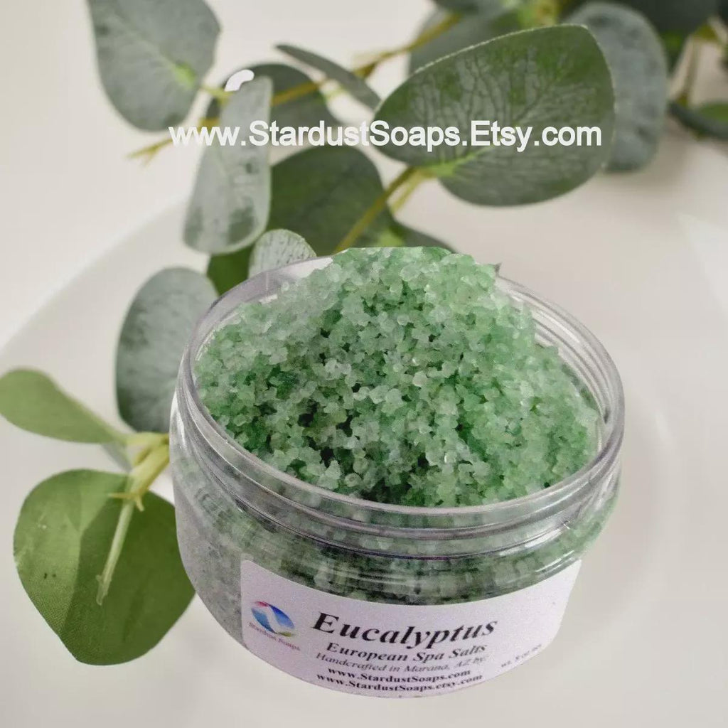 Eucalyptus Spa Bath Salts | Handmade Relaxing Bath Soak | Natural Magnesium and Mineral Soak for Rejuvenation & Skin Nourishment
