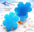 Sparkle Snowflake Handmade Soap Bar | Winter Pine and Mint Natural Soap | Moisturizing Holiday Bath & Body Gift | 4 oz