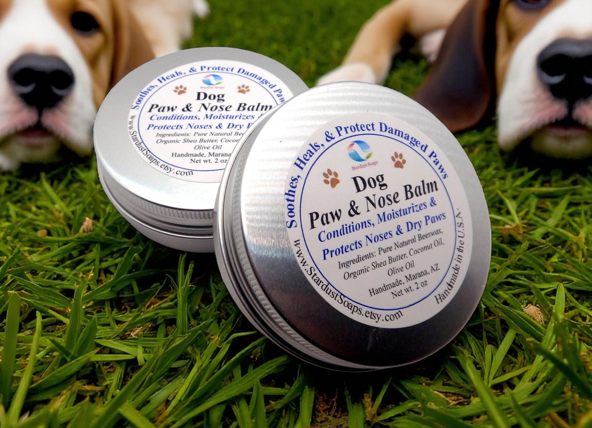 Natural Dog Paw and Nose Balm | Non-Toxic Paw Protector for Dry Cracked Paws | Moisturizing Dog Paw Butter and Nose Conditioner