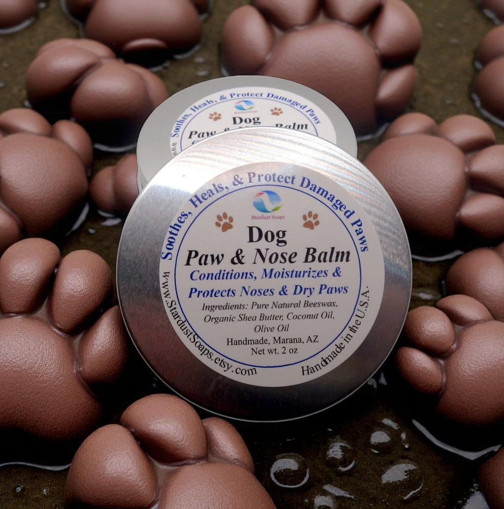 Natural Dog Paw and Nose Balm | Non-Toxic Paw Protector for Dry Cracked Paws | Moisturizing Dog Paw Butter and Nose Conditioner