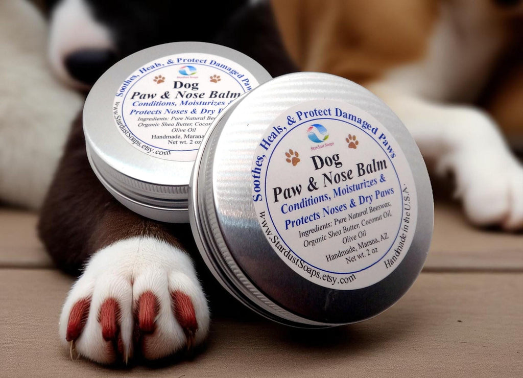 Natural Dog Paw and Nose Balm | Non-Toxic Paw Protector for Dry Cracked Paws | Moisturizing Dog Paw Butter and Nose Conditioner