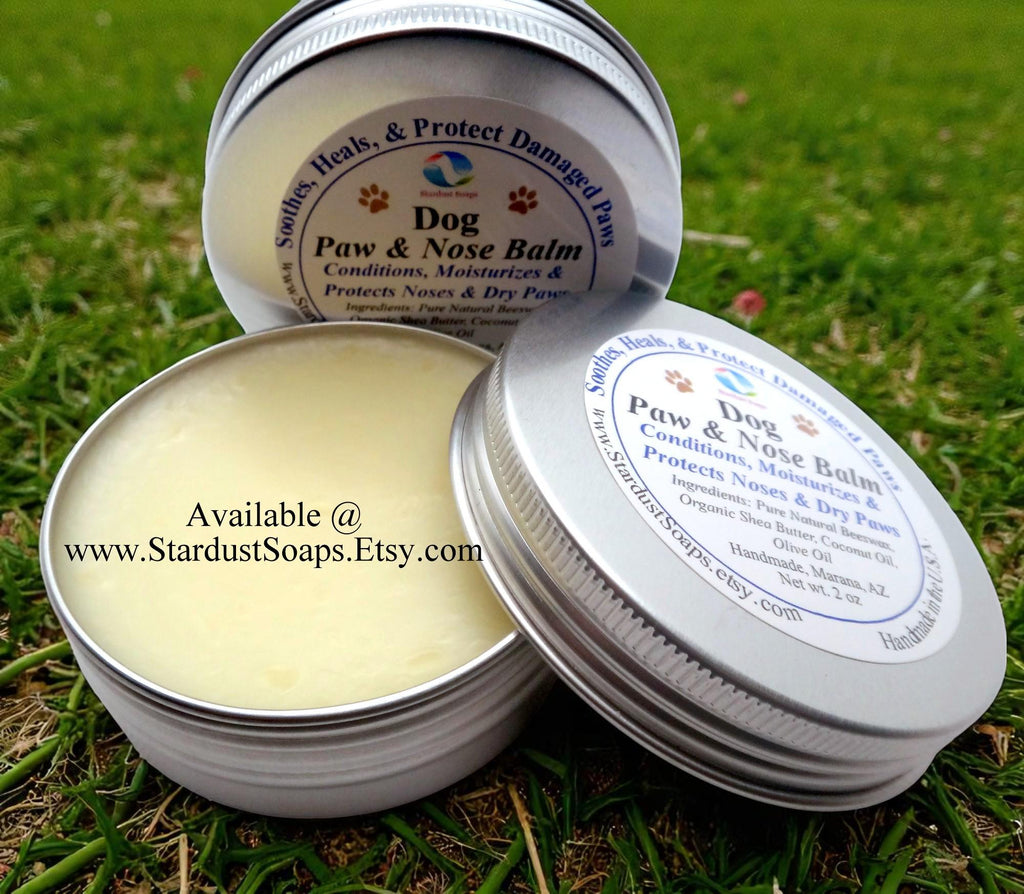 Natural Dog Paw and Nose Balm | Non-Toxic Paw Protector for Dry Cracked Paws | Moisturizing Dog Paw Butter and Nose Conditioner