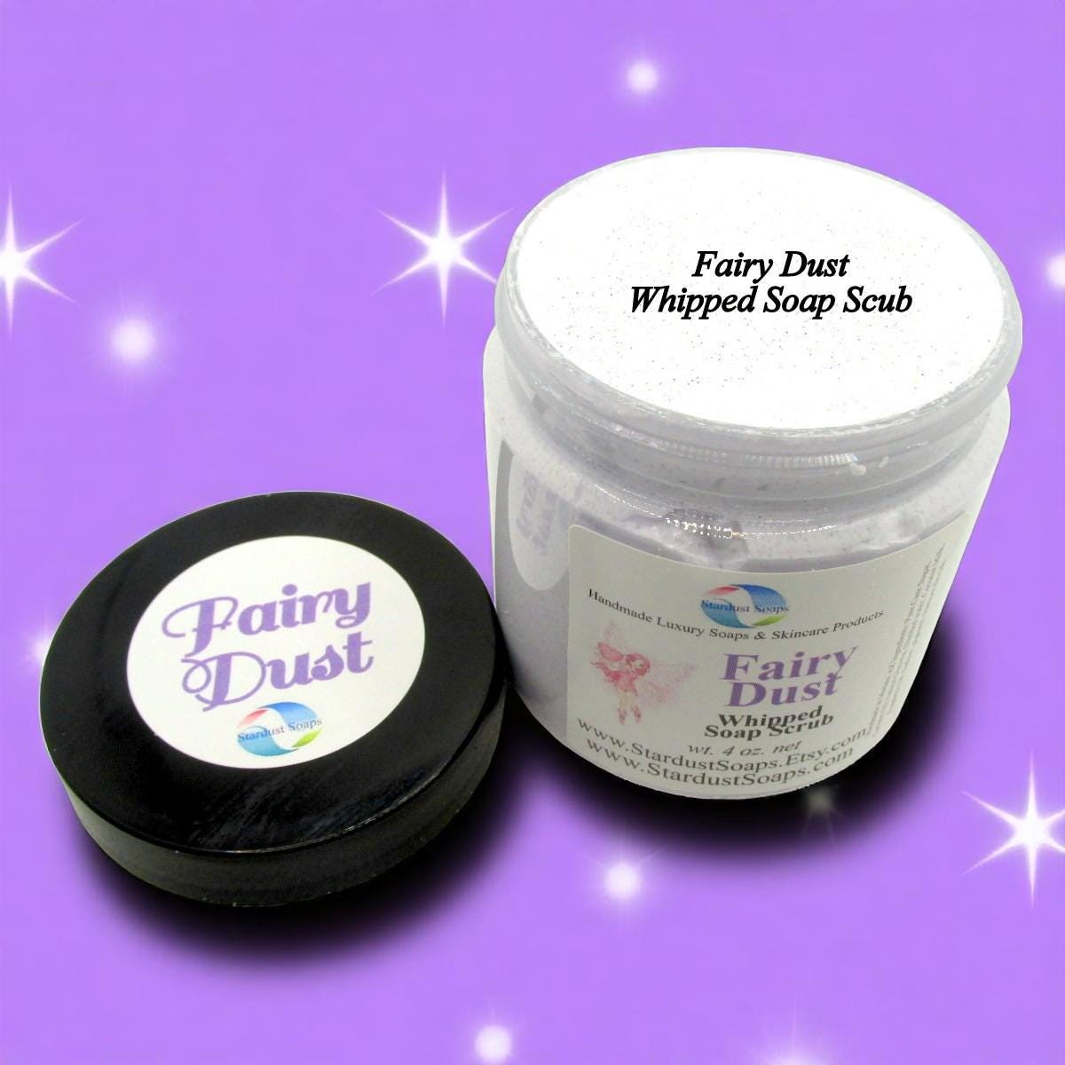 Fairy Dust Whipped Sugar Soap Scrub | Handmade Exfoliating Body Scrub | Moisturizing Sugar Polish for Soft Skin | Luxury Bath & Body Care