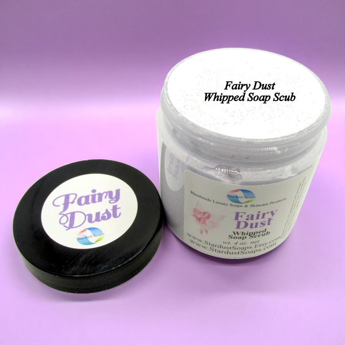 Fairy Dust Whipped Sugar Soap Scrub | Handmade Exfoliating Body Scrub | Moisturizing Sugar Polish for Soft Skin | Luxury Bath & Body Care