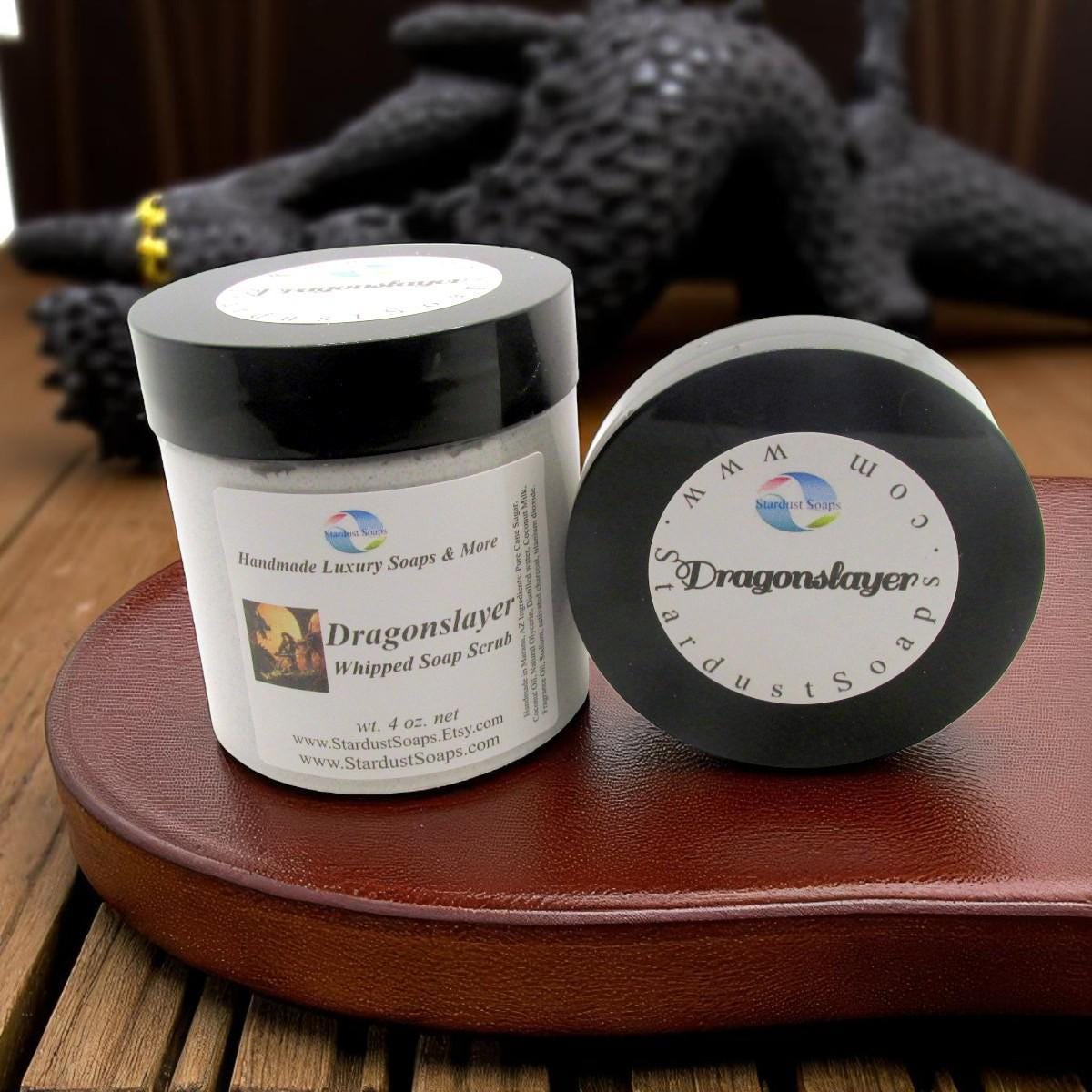 Dragonslayer Whipped Soap | Handmade Foaming Body Wash | Moisturizing Cream Soap for Smooth Skin | Unisex Skincare Cleanser