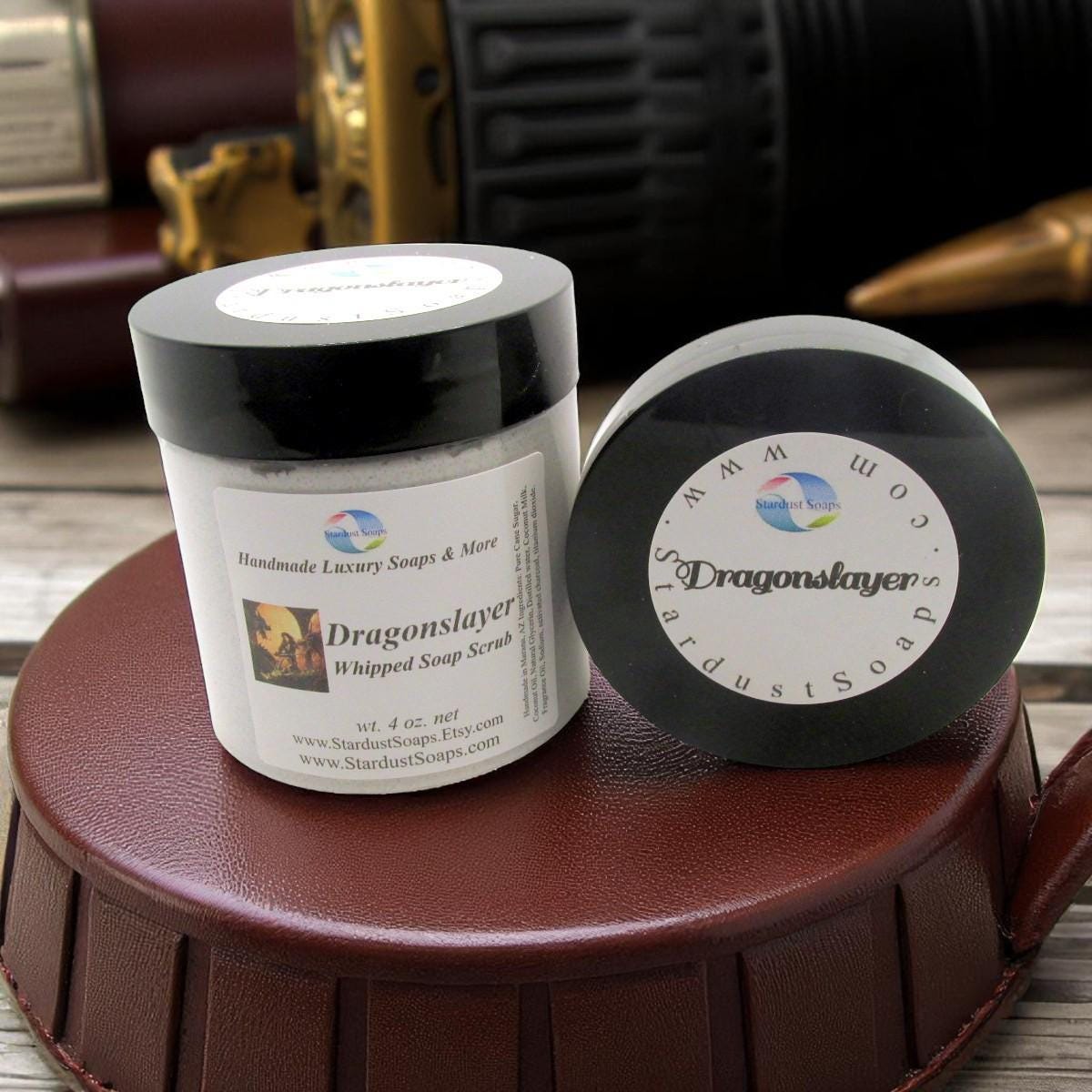 Dragonslayer Whipped Soap | Handmade Foaming Body Wash | Moisturizing Cream Soap for Smooth Skin | Unisex Skincare Cleanser