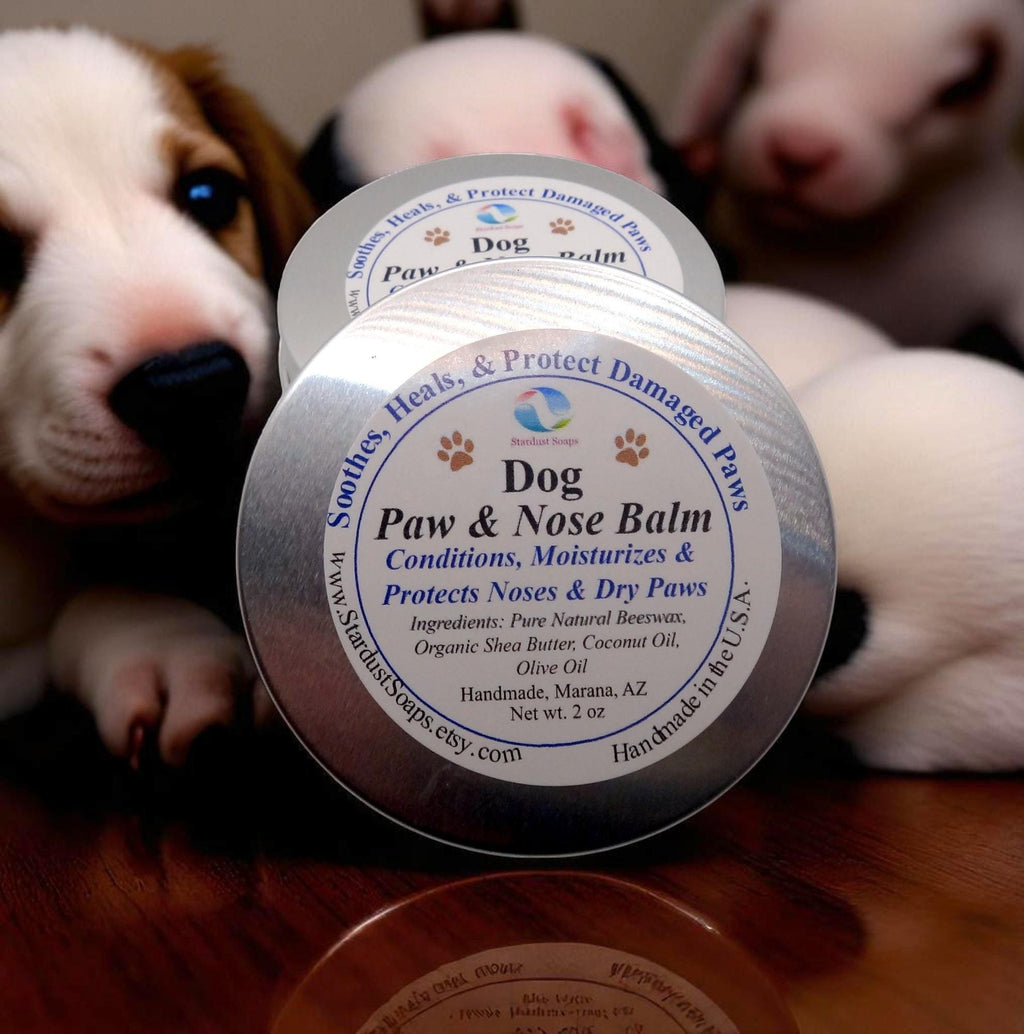 Natural Dog Paw and Nose Balm | Non-Toxic Paw Protector for Dry Cracked Paws | Moisturizing Dog Paw Butter and Nose Conditioner