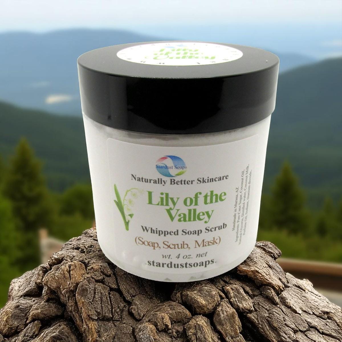 Lily of the Valley Whipped Sugar Scrub | Exfoliating Body Scrub Handmade | Moisturizing Sugar Scrub for Silky Smooth Skin | Spa Body Polish