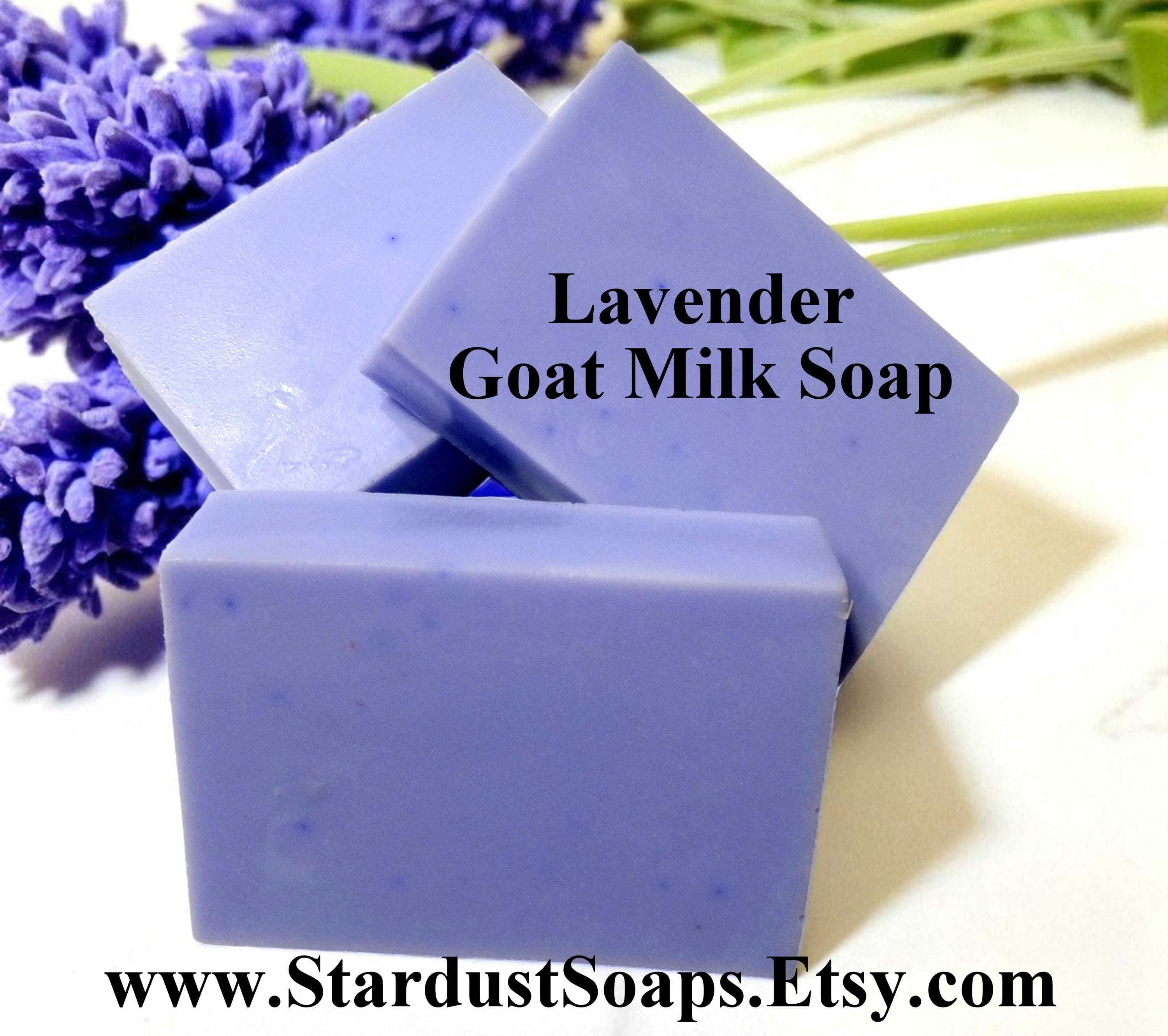 Handmade Lavender Goat Milk Soap | Moisturizing Natural Soap for Dry and Sensitive Skin | Gentle Artisan Body & Face Bar