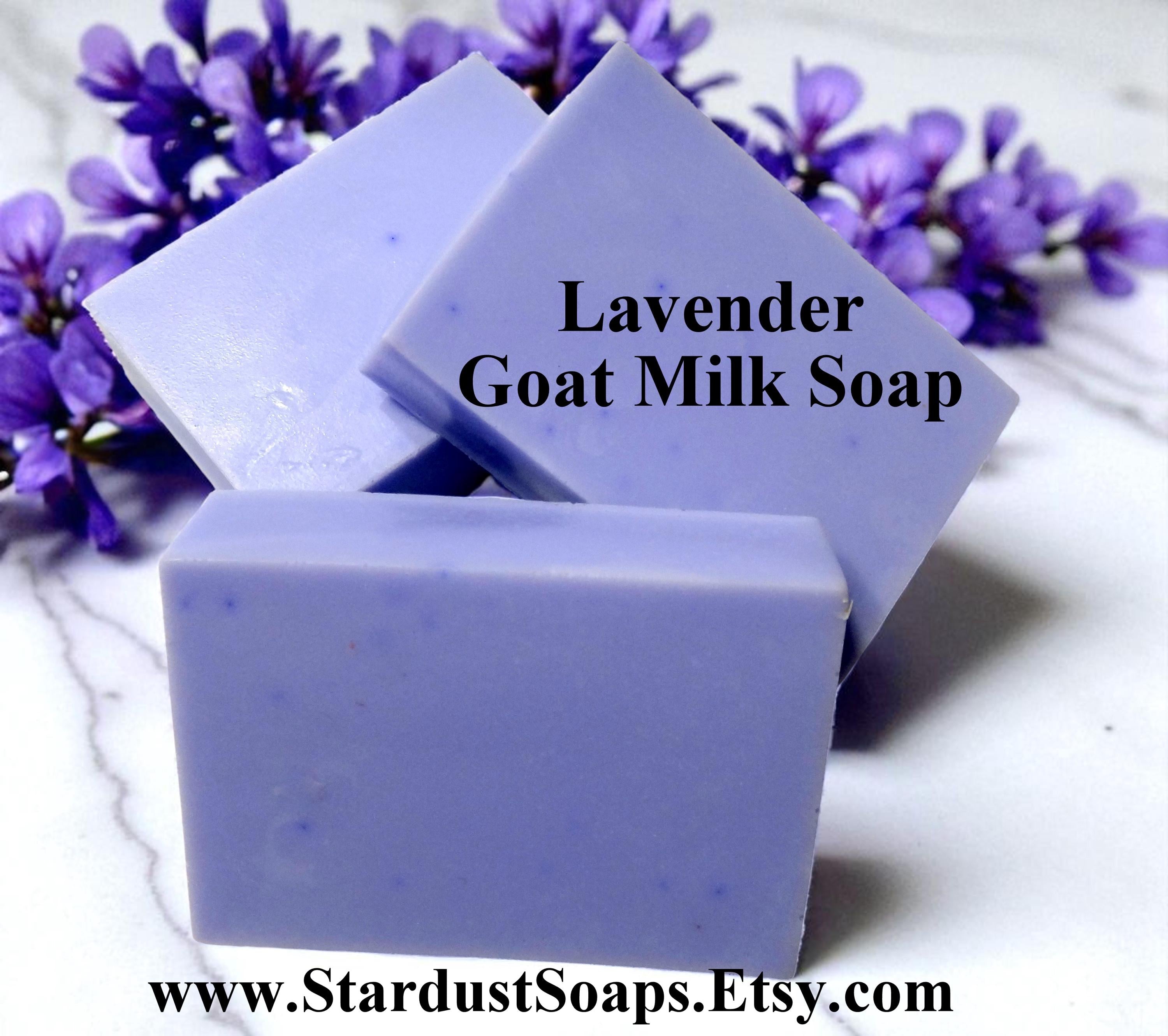 Handmade Lavender Goat Milk Soap | Moisturizing Natural Soap for Dry and Sensitive Skin | Gentle Artisan Body & Face Bar