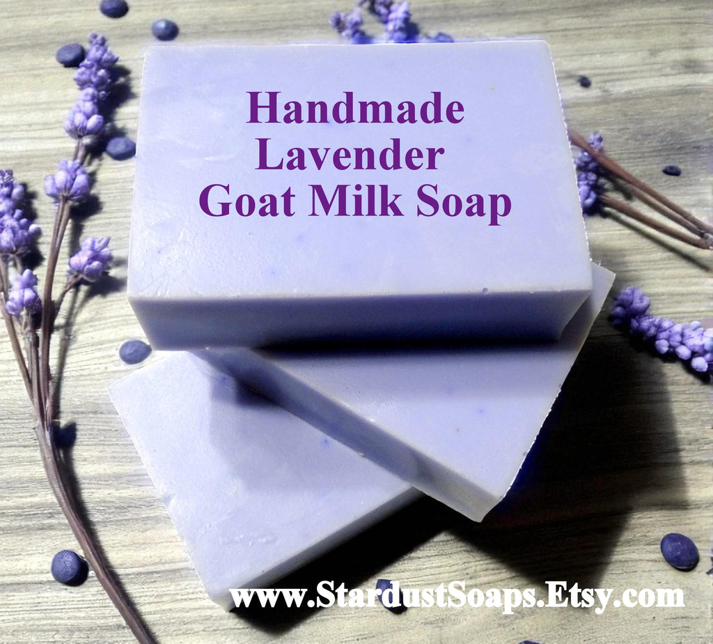 Handmade Lavender Goat Milk Soap | Moisturizing Natural Soap for Dry and Sensitive Skin | Gentle Artisan Body & Face Bar