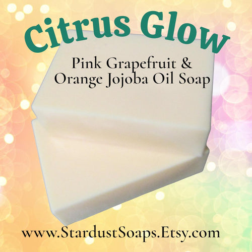 Citrus Glow Soap Bar | Pink Grapefruit & Orange Handmade Natural Soap | Jojoba Oil Moisturizing Artisan Body and Face Bar