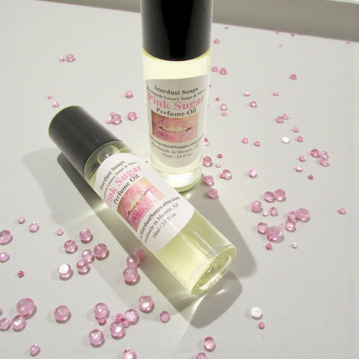 Pink Sugar Perfume Oil Roll-On | Sweet Gourmand Fragrance Oil | Handmade Natural Perfume Oil | Travel Size Body Perfume